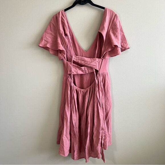 ✨ Wishlist Apparel Dusty Pink Open Back Dress Medium - Picture 6 of 9